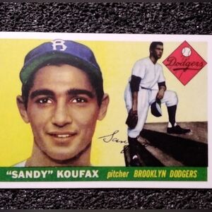 Sandy Koufax Brooklyn Dodgers HOF Autograph Baseball Rookie